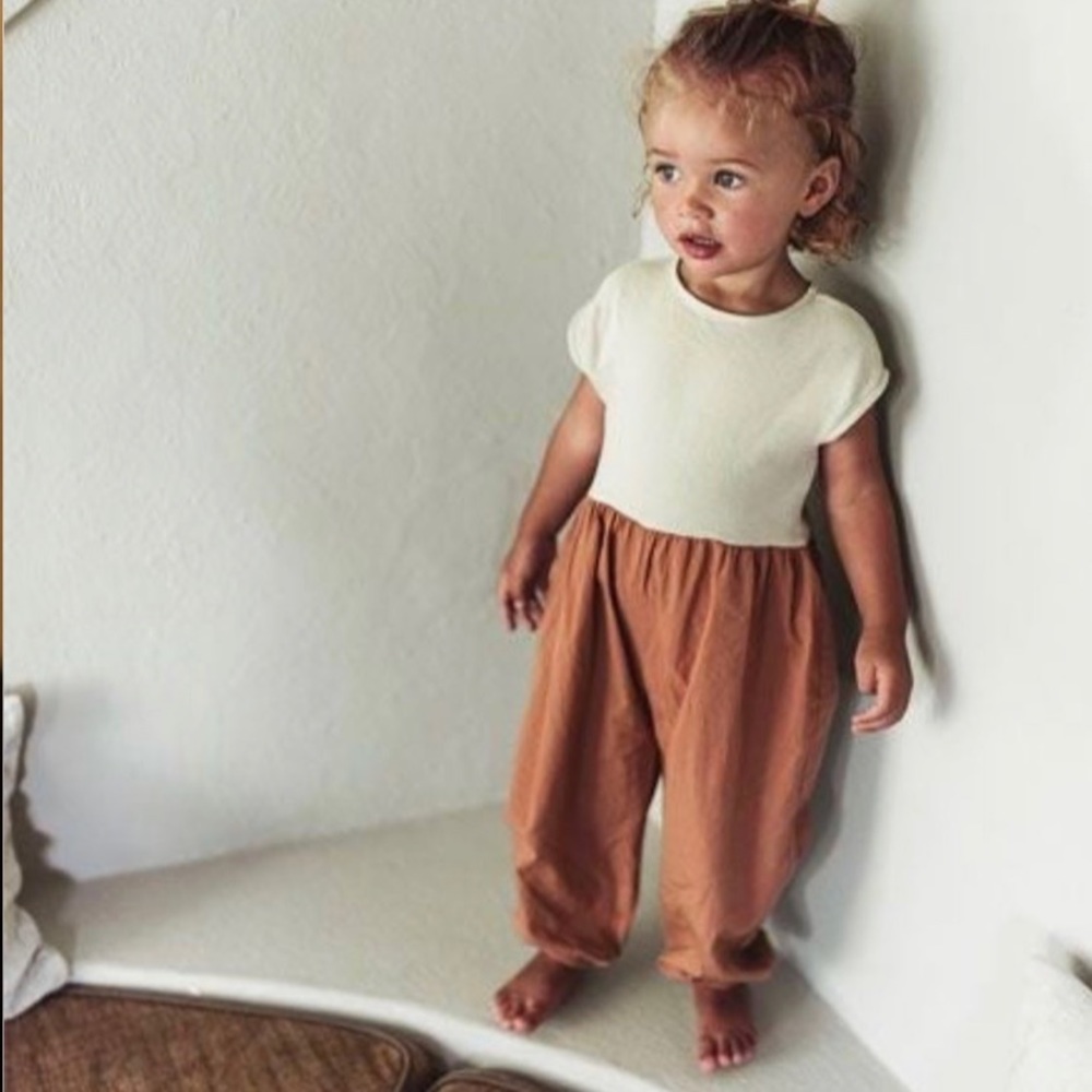ISO (NOT FOR SALE) Zara colorblock jumpsuit size 2T